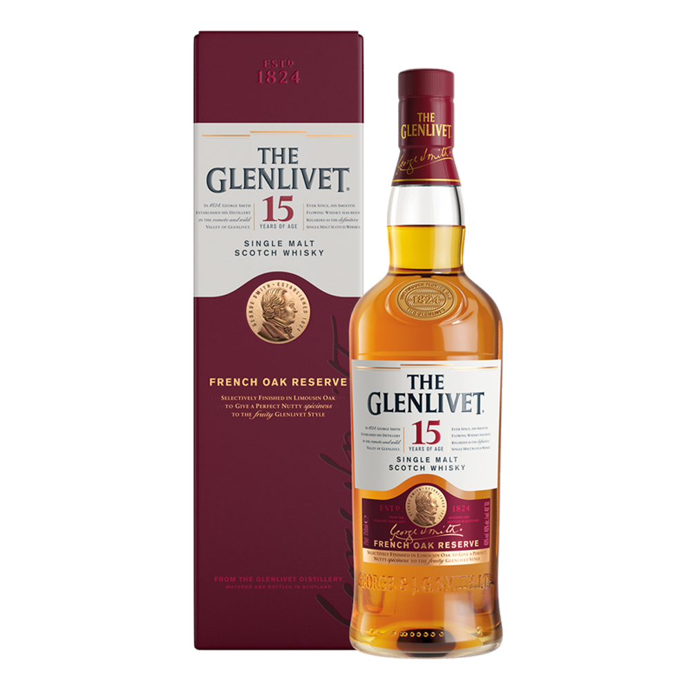 WHISKY GLENLIVET 15 AÑOS SINGLE MALT 700ML